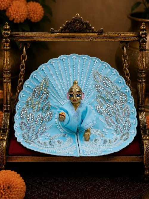 Vilasini Mayur Blue Fancy Poshak for Thakurji