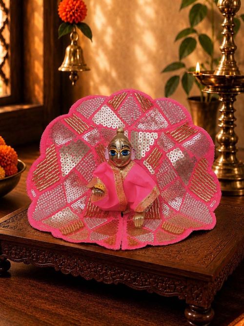 Sajili Pink Kanha Ji ki Fancy Poshak