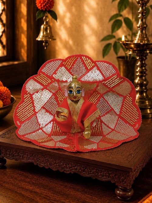 Sajili Red Kanha Ji ki Fancy Poshak