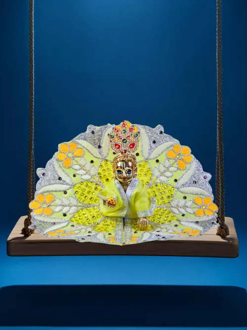 Floral Harmony Yellow Poshak for Laddu Gopal Ji