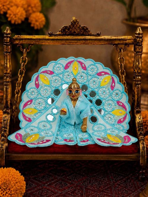 Darpanika Sukumaar Blue Fancy Poshak for Laddu Gopal Ji