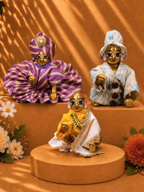 Lokpriya Vastra Trayi Summer Combo of 3 Laddu Gopal Dresses