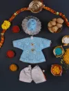 Roshan Blue Kurta Pajama Set | Laddu Gopal Dress thumbnail 4