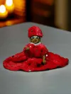 HimRajya Red Fur Winter 3 pc Poshak Dress for Thakurji thumbnail 1