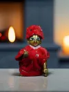 HimRajya Red Fur Winter 3 pc Poshak Dress for Thakurji thumbnail 2