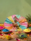 Manohar Multicolour Silk Poshak for Thakurji thumbnail 1