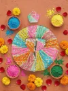 Manohar Multicolour Silk Poshak for Thakurji thumbnail 3
