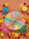 Manohar Multicolour Silk Poshak for Thakurji thumbnail 4