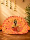 Pankhika Yellow-Orange Light Poshak For Kanha Ji thumbnail 2