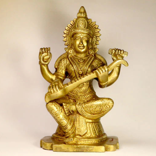 Maa Saraswati Pure brass Idol product image