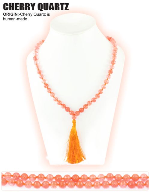 Cherry Quartz Gems Mala