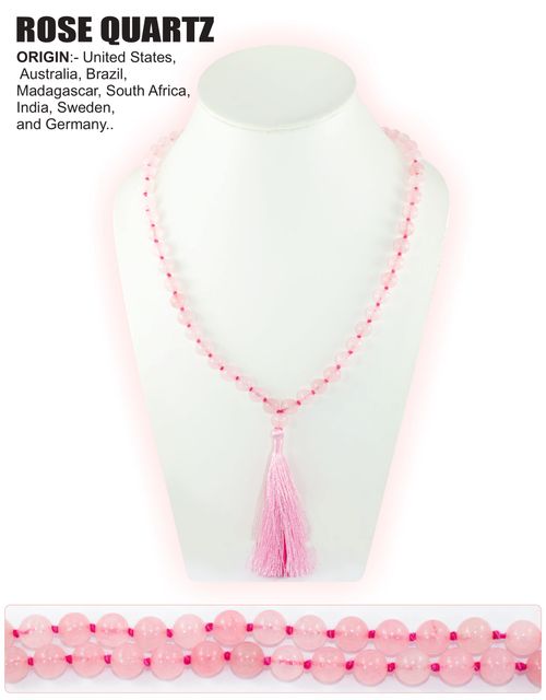 Rose Quartz Gems Mala