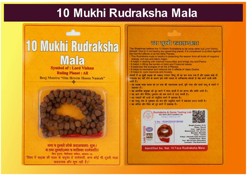 10 Mukhi Rudraksha Mala Indonesian
