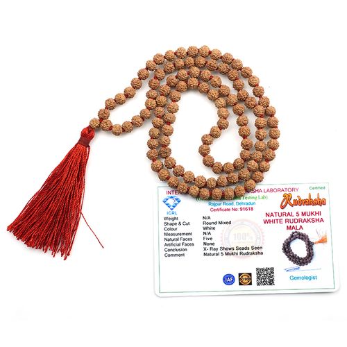 5 Mukhi Rudraksha Mala 5-6 mm