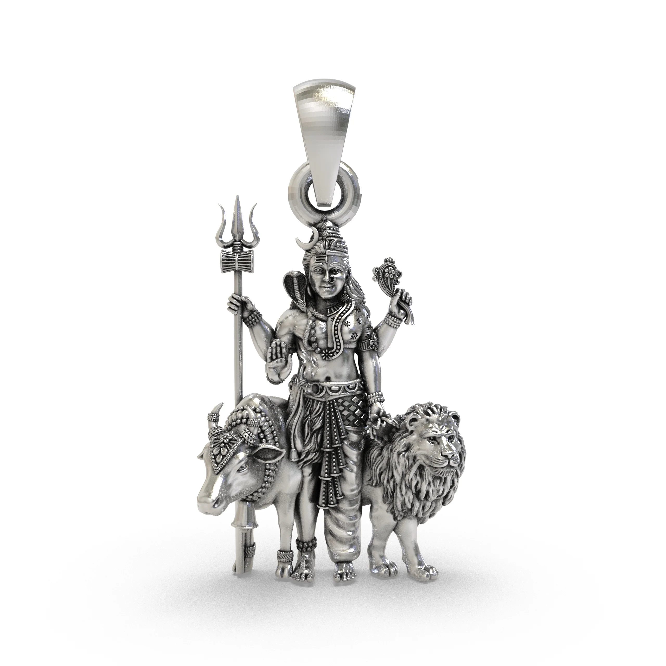 925 Silver Shiv Shakti Ardha Nareeswara Pendant product image