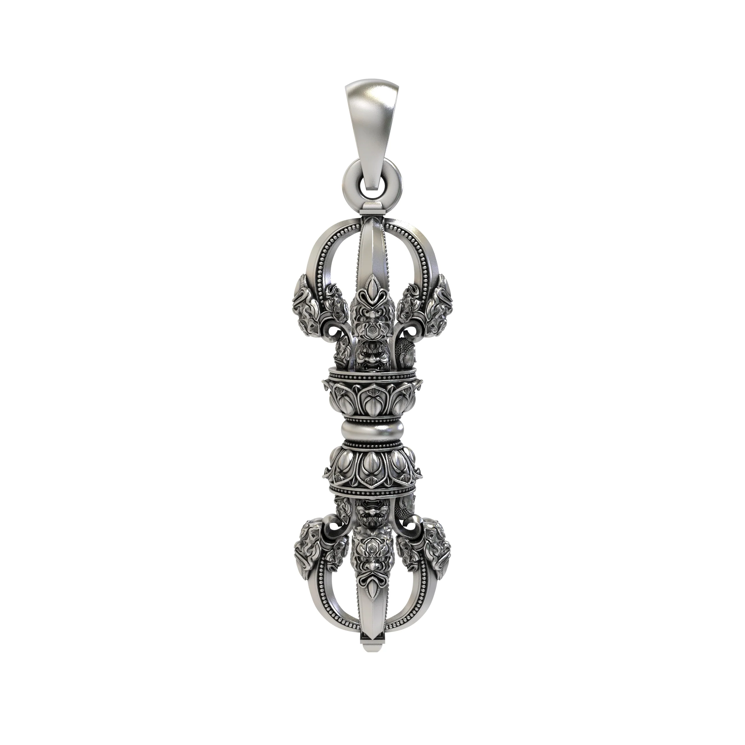 925 Sterling Silver Vajra Dorje Pendant product image