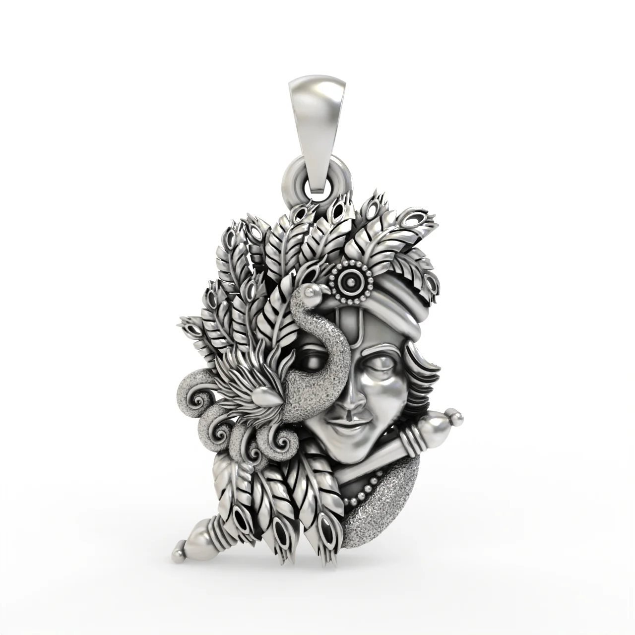 Krishna Pendant for Babies & Small Kids – 925 Sterling Silver Mini Pendant Necklace product image