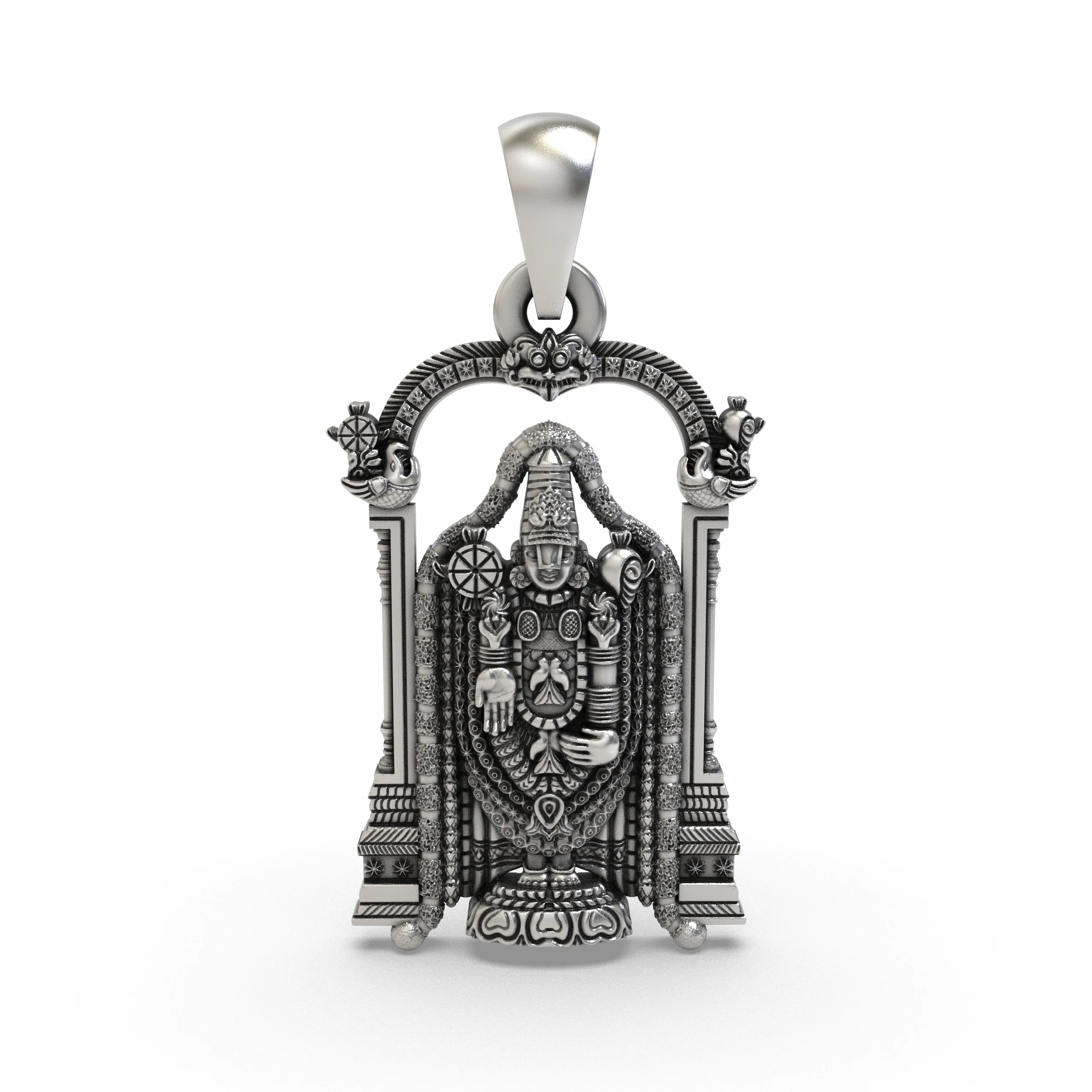 925 Sterling Silver Balaji Pendant — Tirupati Venkateswara Swamy Idol product image