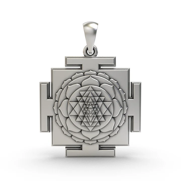 925 Silver Tripura Sundari Yantra Pendant – Sacred Symbol for Prosperity, Beauty & Divine Harmony product image