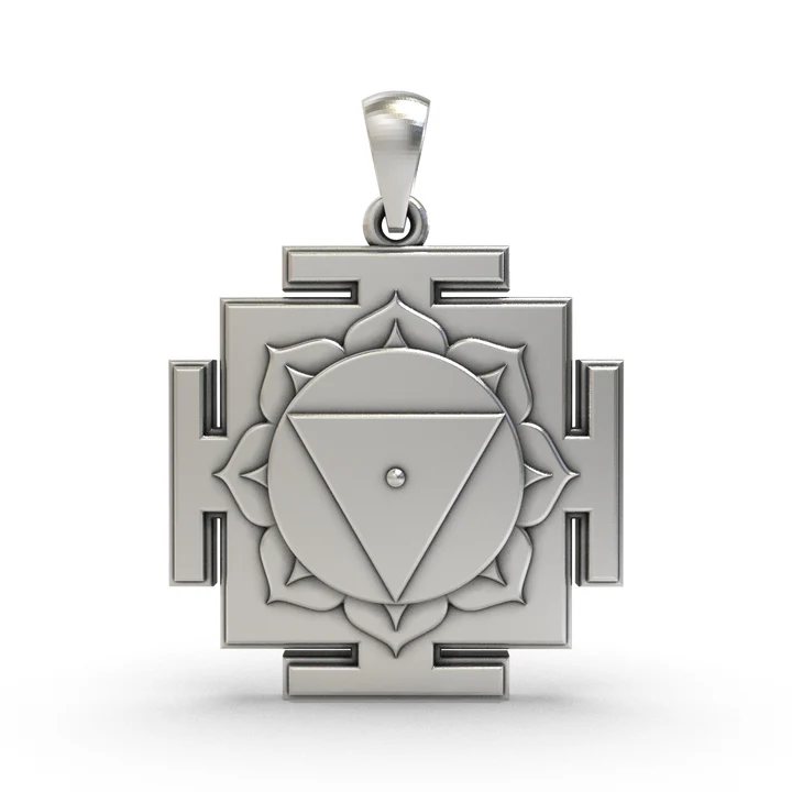 925 Silver Tara Yantra Pendant – Sacred Mahavidya Symbol for Wisdom, Protection & Obstacle Removal product image