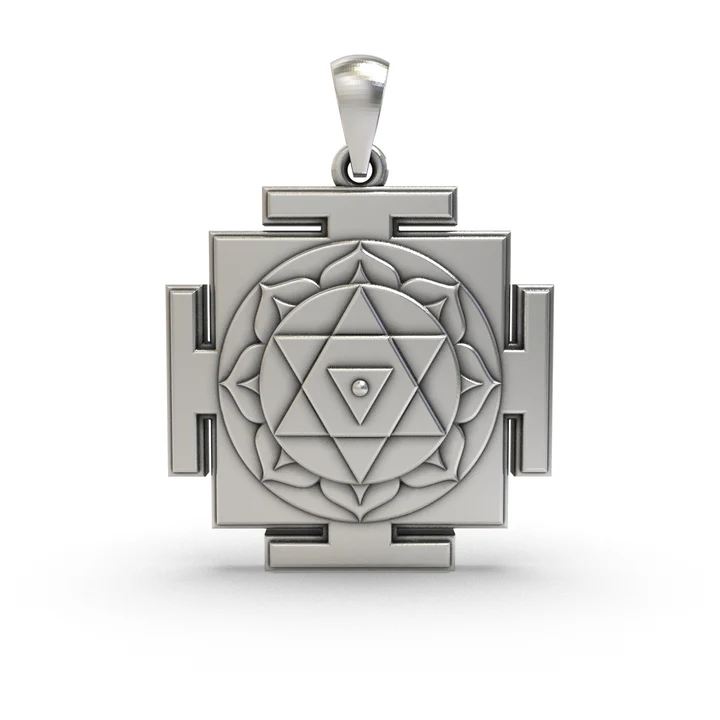 925 Silver Dhumavati Yantra Pendant – Sacred Symbol for Protection, Transformation product image