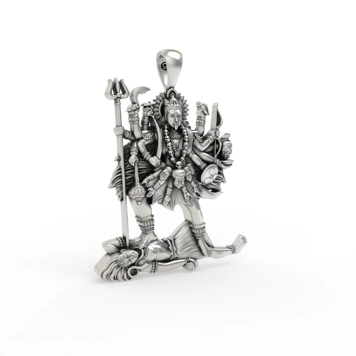Silver kali maa pendant product image
