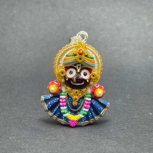 Sacred 925 Silver Jagannath Pendant with Enamel Work