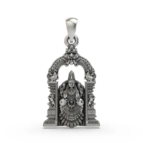 925 Silver Alamelu Manga Padmavathi Devi Pendant | Lakshmi Avatar Jewelry for Wealth & Prosperity 