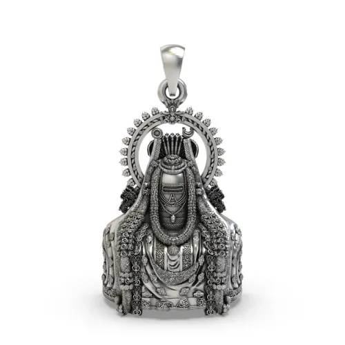 925 Silver Arunachala Shiva Lingam Pendant – Sacred Symbol of Lord Shiva & Mount Arunachala Energy