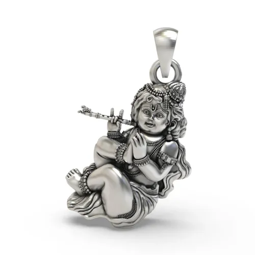 925 Silver Bal Gopal Pendant – Divine Baby Krishna Jewelry