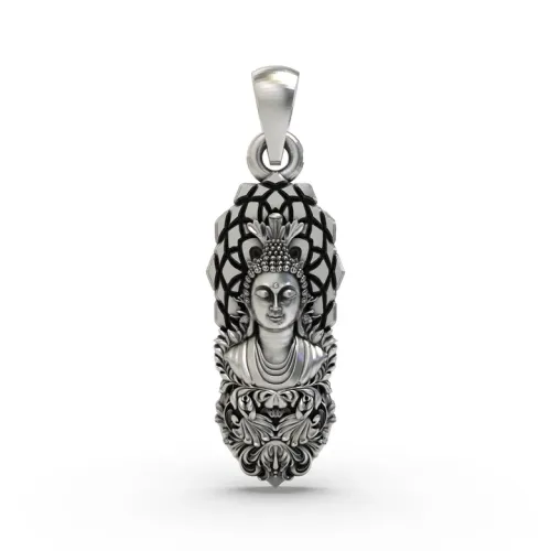 925 Silver Buddha Pendant | Peaceful Meditation Jewelry for Men & Women
