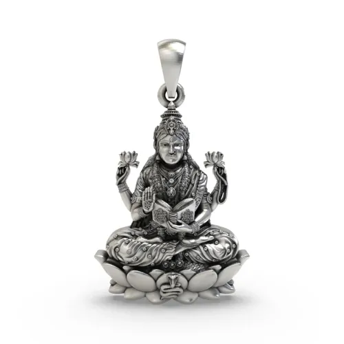 Tripura Bhairavi Silver Pendant – Fierce Grace & Kundalini Power