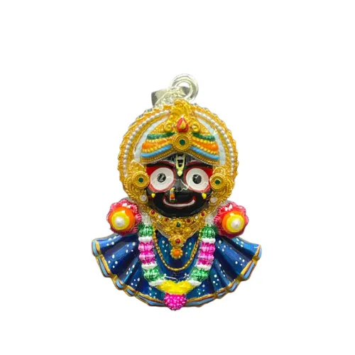 925 Silver Jagannath Pendant with Colorful Enamel | Handmade Meenakari Work | Devotional Jewelry