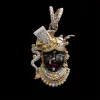 925 Silver Shrinathji Face Pendant with Premium Enamel & High-Quality Diamond Work thumbnail 1