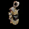 925 Silver Shrinathji Face Pendant with Premium Enamel & High-Quality Diamond Work thumbnail 2
