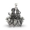 925 Silver Lakshmi Narayan Pendant – Vishnu & Lakshmi Seated on Lotus, Chakra & Shankh Detailing, thumbnail 1
