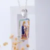 Silver Khodiyar Maa Rainbow Diamond Pendant thumbnail 2