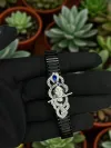 Divine 925 Silver Krishna Bracelet with Stone & Enamel Work – Spiritual Elegance thumbnail 2