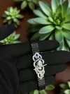 Divine 925 Silver Krishna Bracelet with Stone & Enamel Work – Spiritual Elegance thumbnail 3