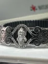 925 Silver Hanumanji Bracelet | Intricate Mina Work, Diamond Accents, Spiritual Hindu Jewelry thumbnail 4