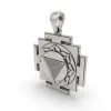 925 Silver Tripura Bhairavi Yantra Pendant – Sacred Symbol for Protection, Strength thumbnail 4