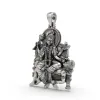 Maa Baglamukhi 925 Silver Pendant for Protection, Victory & Divine Shakti thumbnail 2