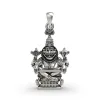 925 Silver Narsimha Bhagwan Mantra Pendant – ISKCON Lord Narasimha Protection Jewelry thumbnail 1