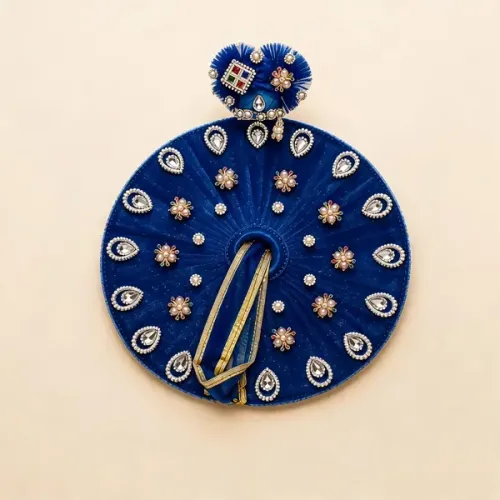 Blue Laddu Gopal Ji Poshak with Mukut