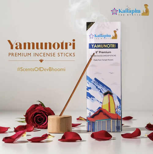 Yamunotri 8″ Premium Dhoop Batti, Incense Sticks (Pack of 4 ) 40 Sticks each