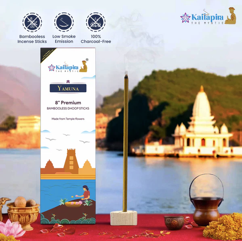 Yamuna 8″ Premium Dhoop Batti, Incense Sticks (Pack of 4 ) 20 Sticks each