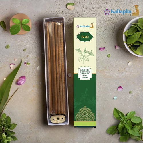 Kailapira Tulsi Incense Sticks – 8” Premium Dhoop Batti, Incense Sticks (Pack of 4)- 20 each
