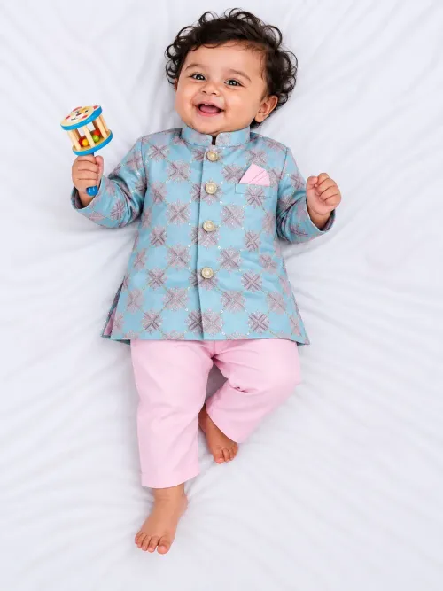 Boys Embroidered Kurta Pyjama Set