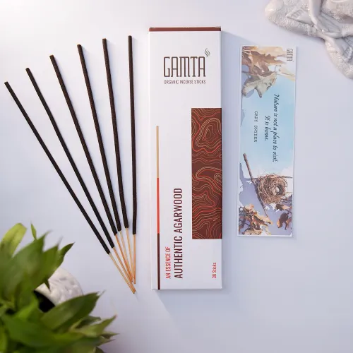 Natural Agarwood Incense Sticks - Experience Tranquility and Connection to Nature ( Pack of 5 )