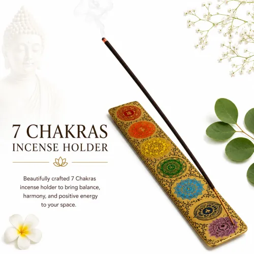 Transform Your Space with the 7 Chakras Brass Incense Stick Holder